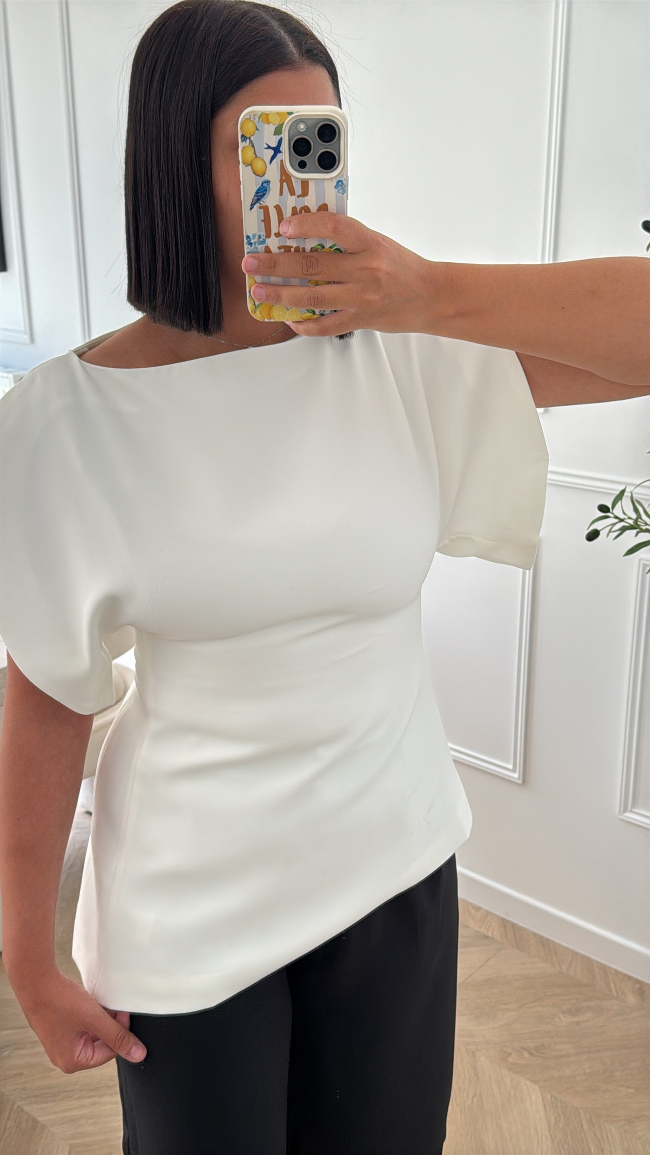 ASY | TOP ASYMÉTRIQUE BLANC