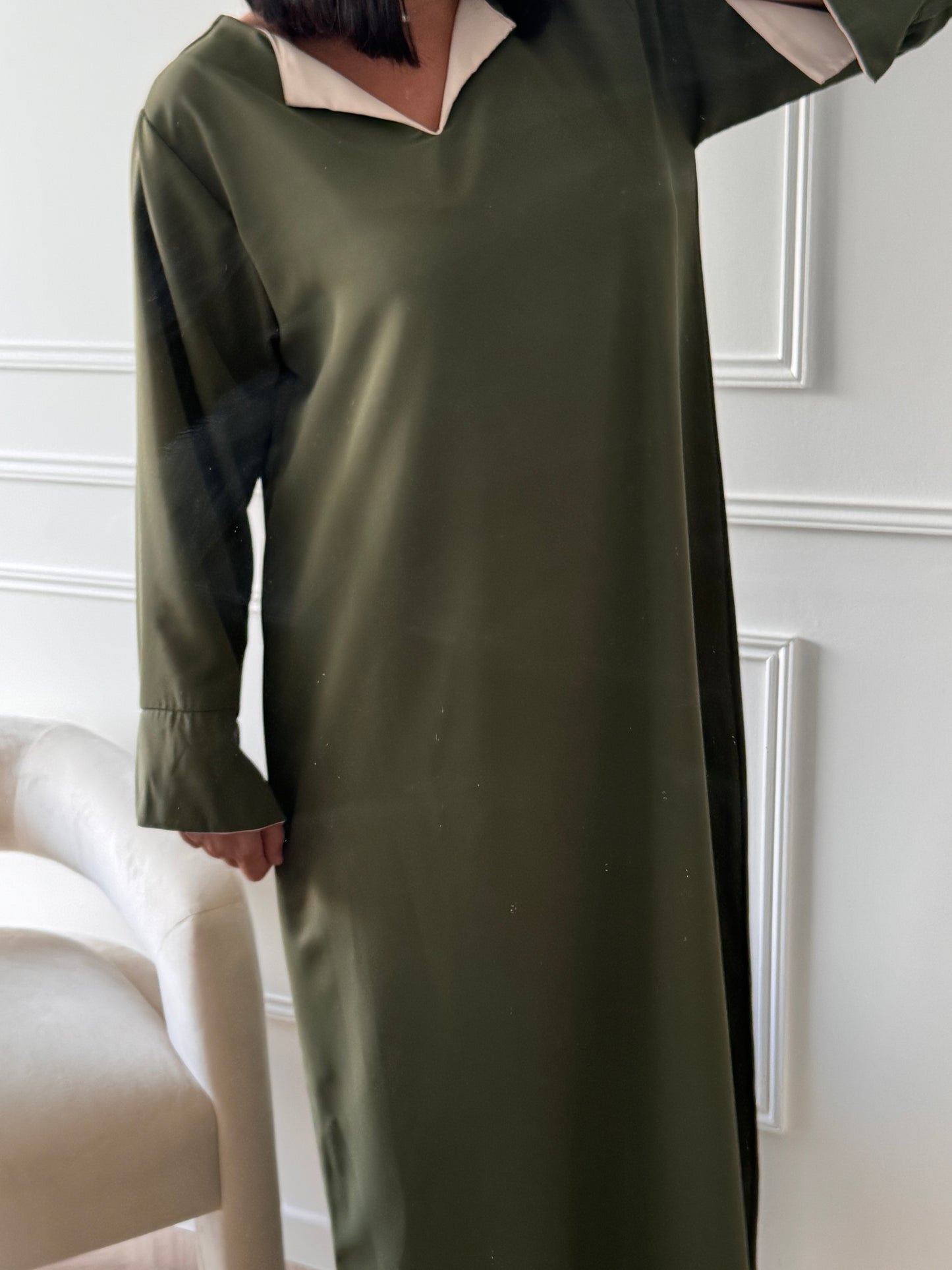 TAÏ | ABAYA FLUIDE KAKI