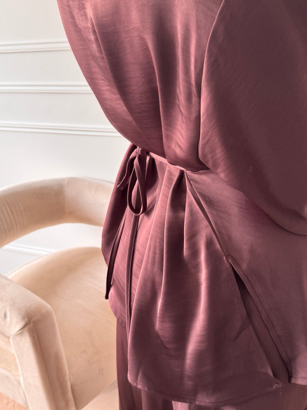 ISA | SET JUPE FLUIDE AUBERGINE