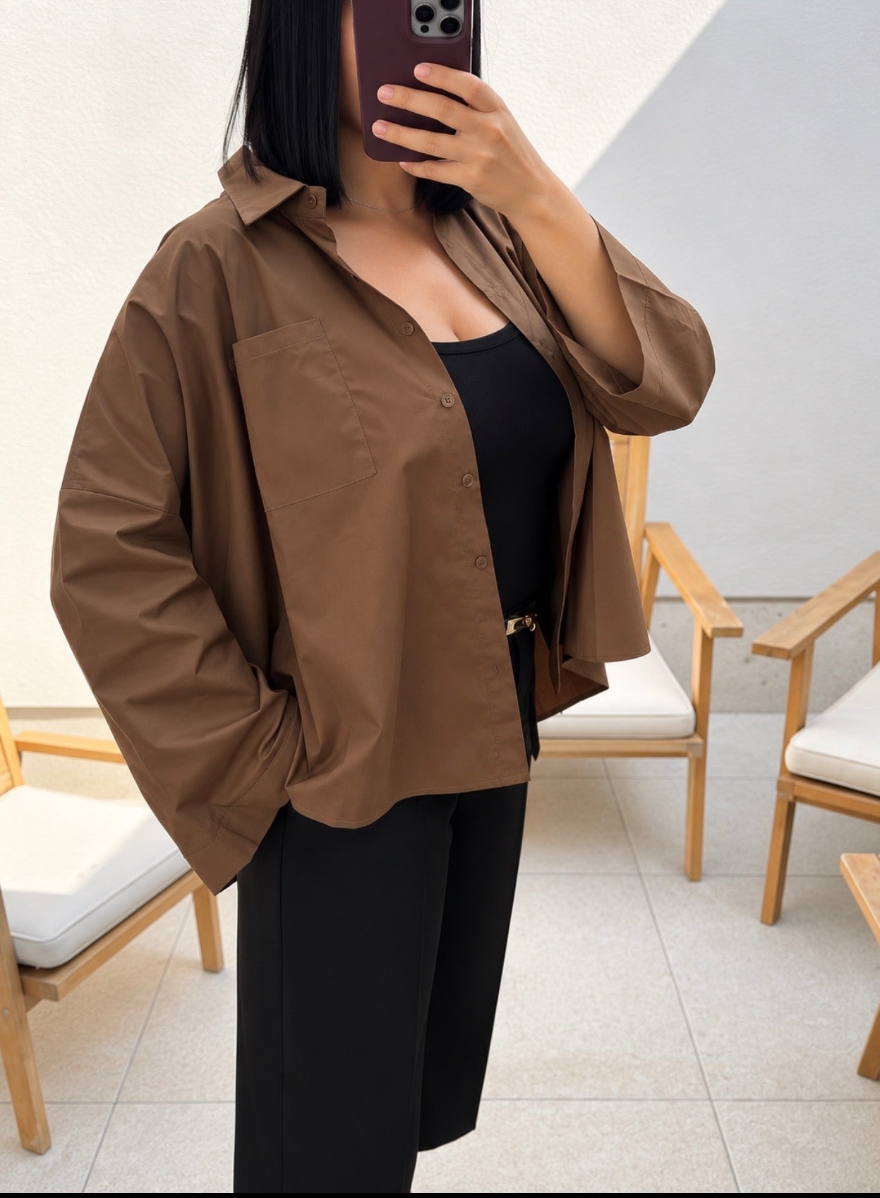 OVE | CHEMISE OVERSIZE CHOCO