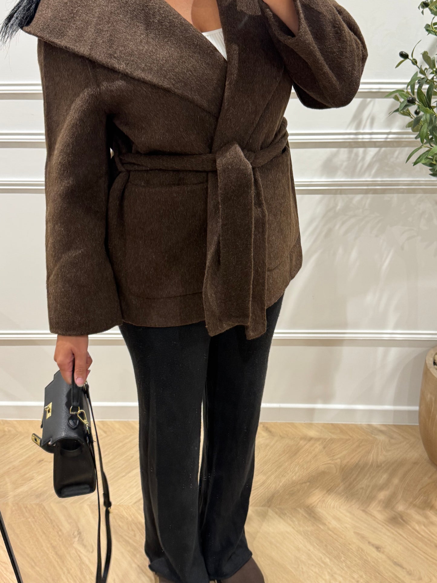 RIA | VESTE EN LAINE CHOCO