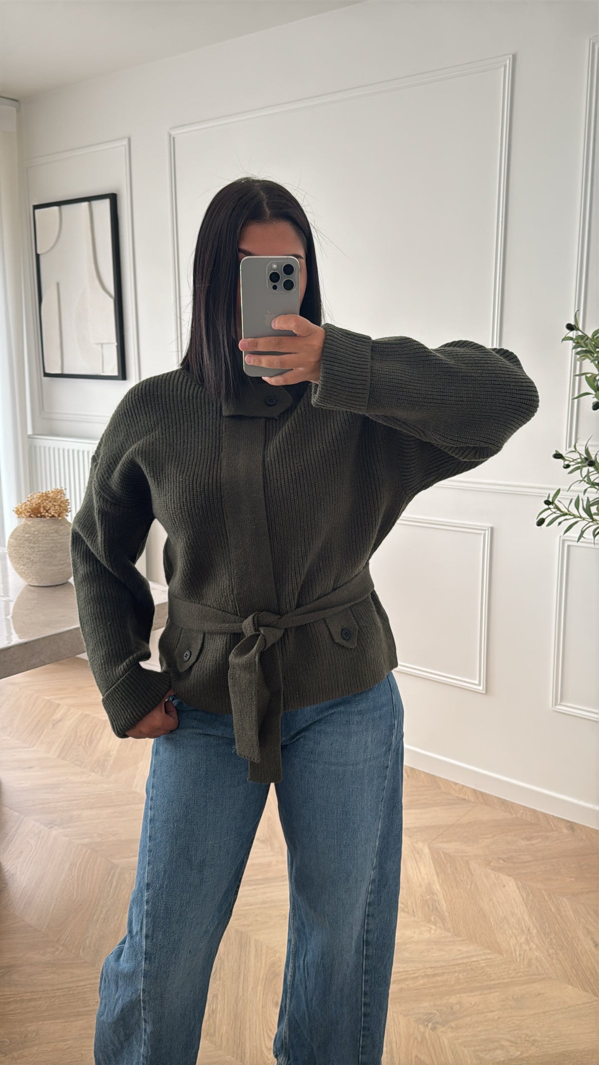 ZIP | CARDIGAN KAKI