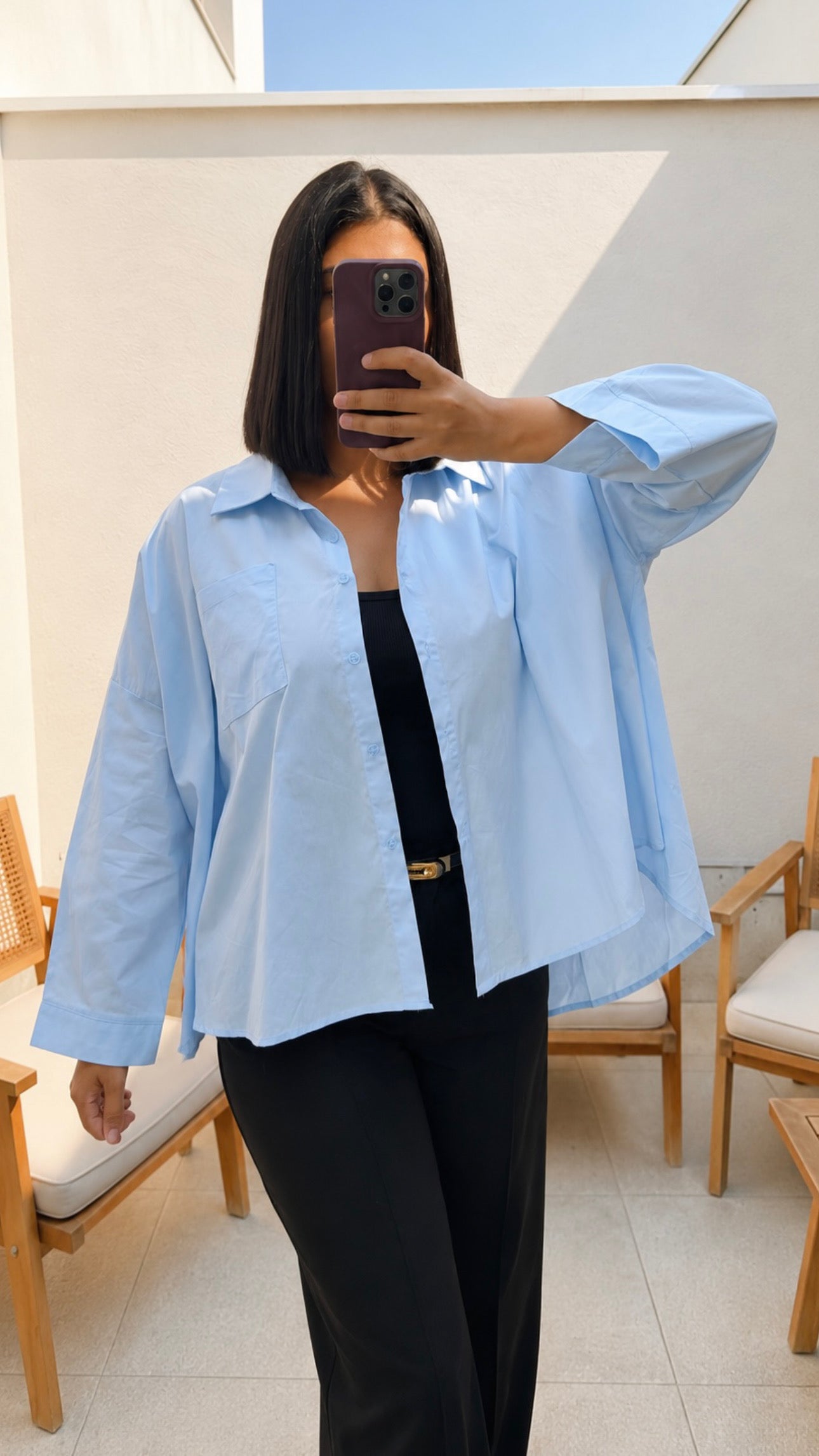 OVE | CHEMISE OVERSIZE BLEU