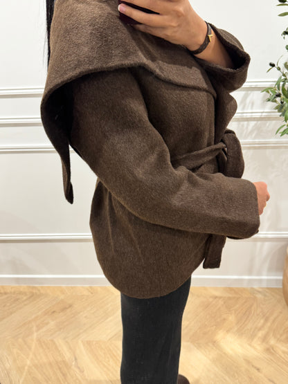 RIA | VESTE EN LAINE CHOCO