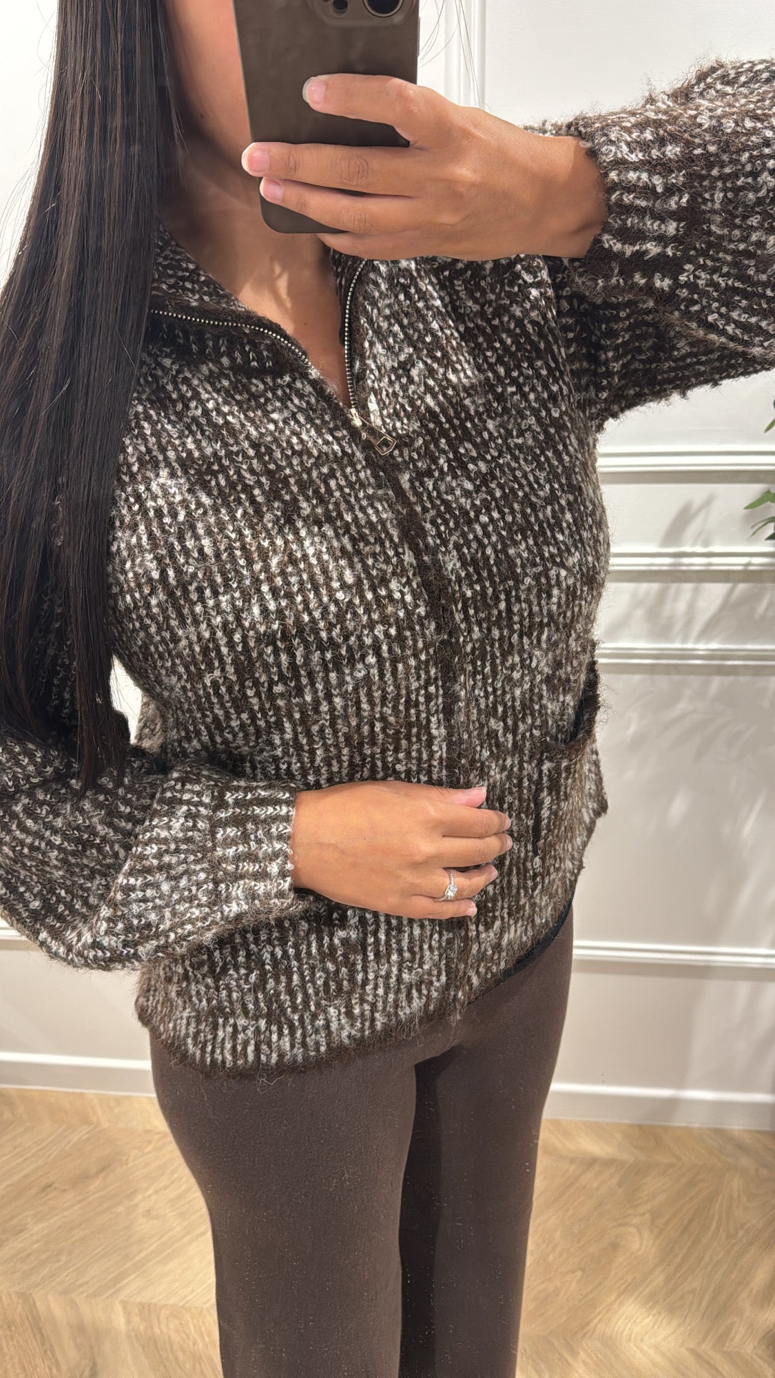 YAS | CARDIGAN GILET CHOCO