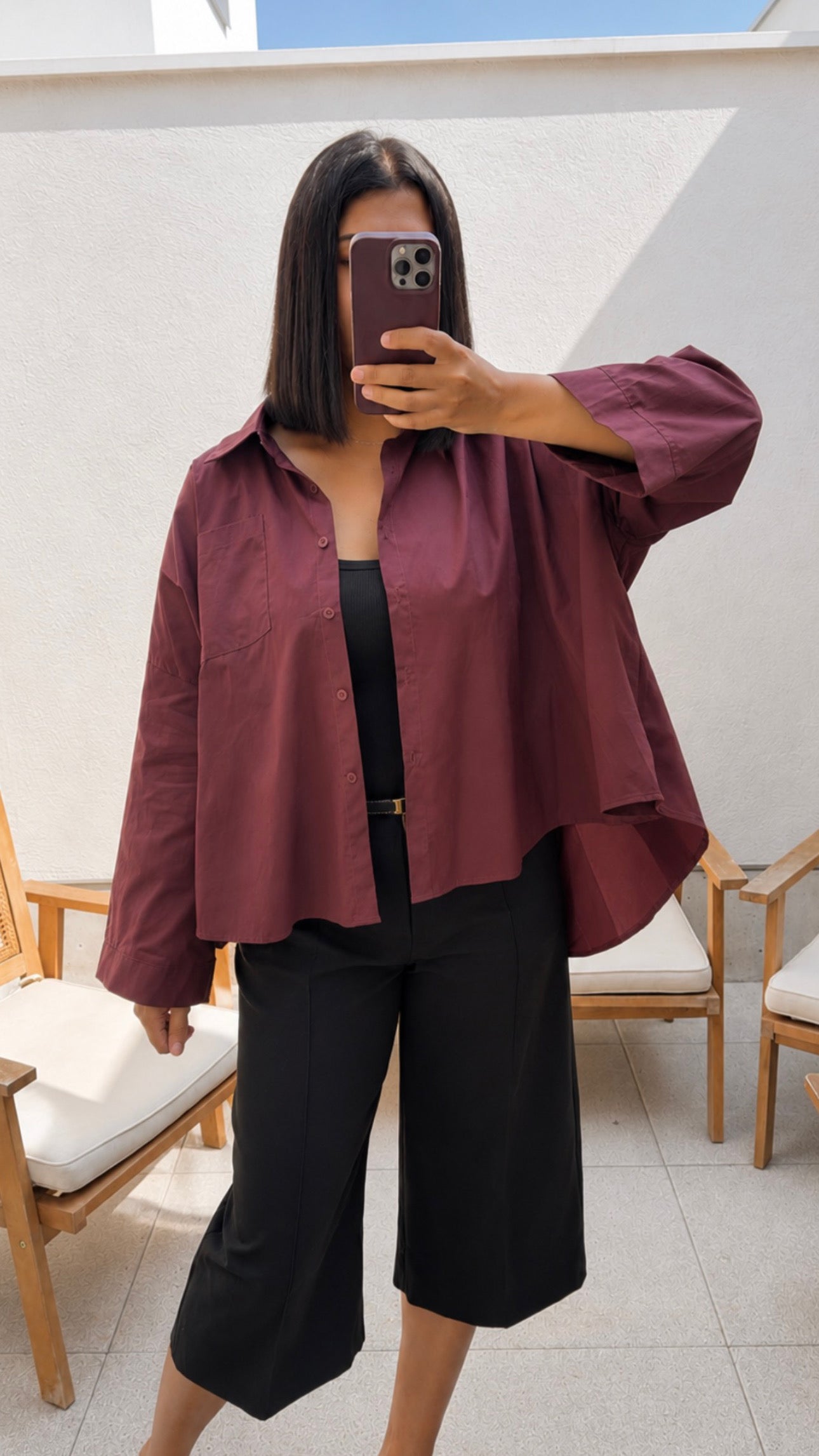 OVE | CHEMISE OVERSIZE AUBERGINE