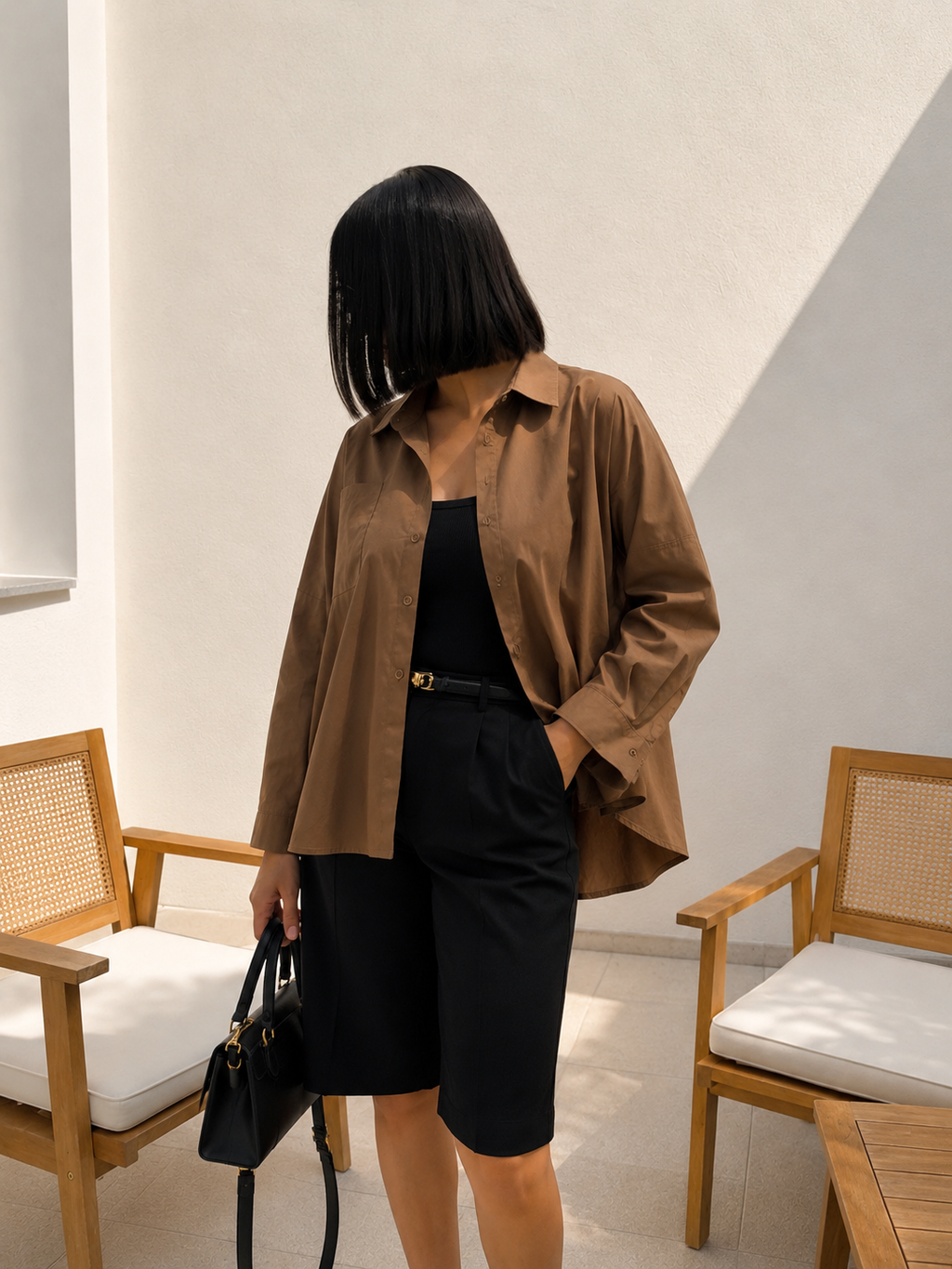 OVE | CHEMISE OVERSIZE CHOCO