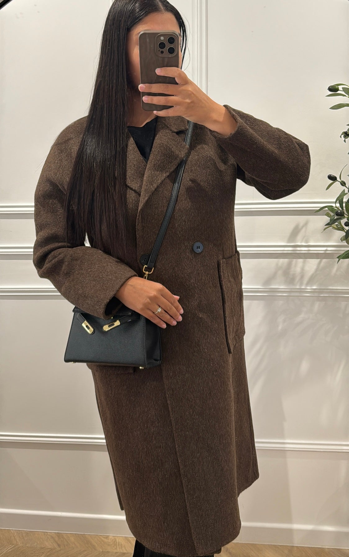 LIA | MANTEAU LAINE CHOCO