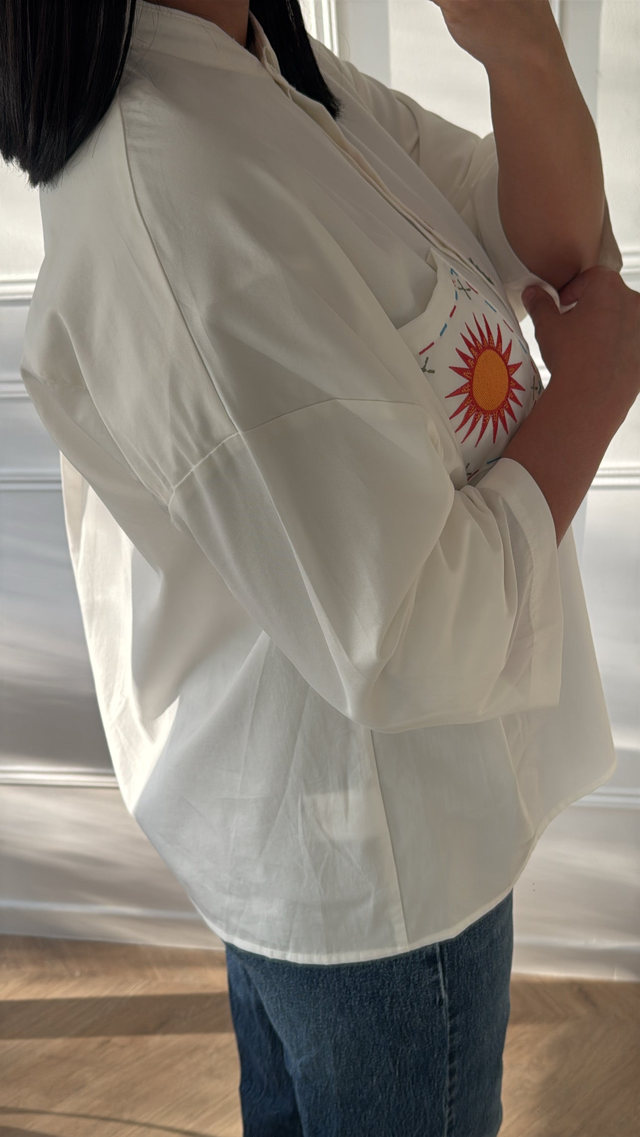 BRO | CHEMISE BRODÉE BLANCHE