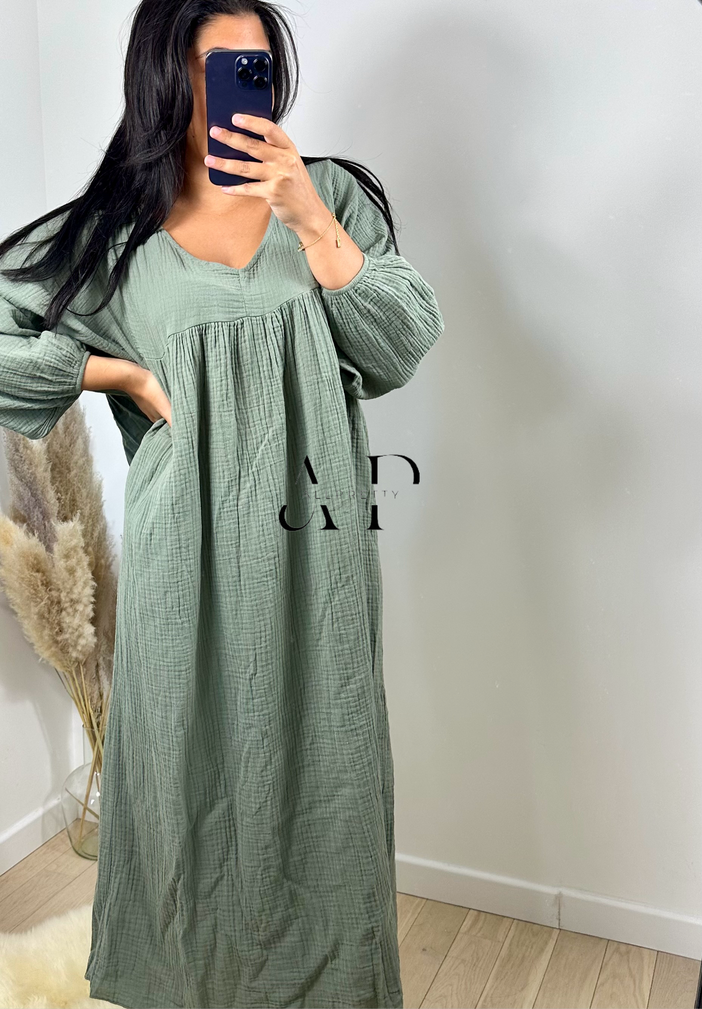 Robe GAZ DE COTON [KAKI]