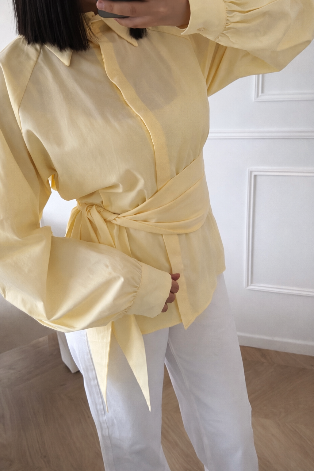 COT | CHEMISE NOUÉE JAUNE