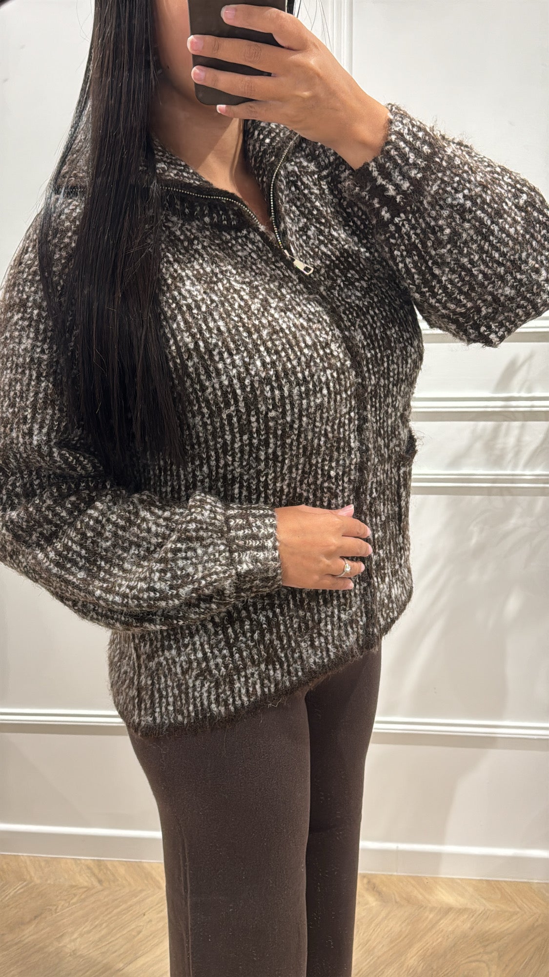 YAS | CARDIGAN GILET CHOCO