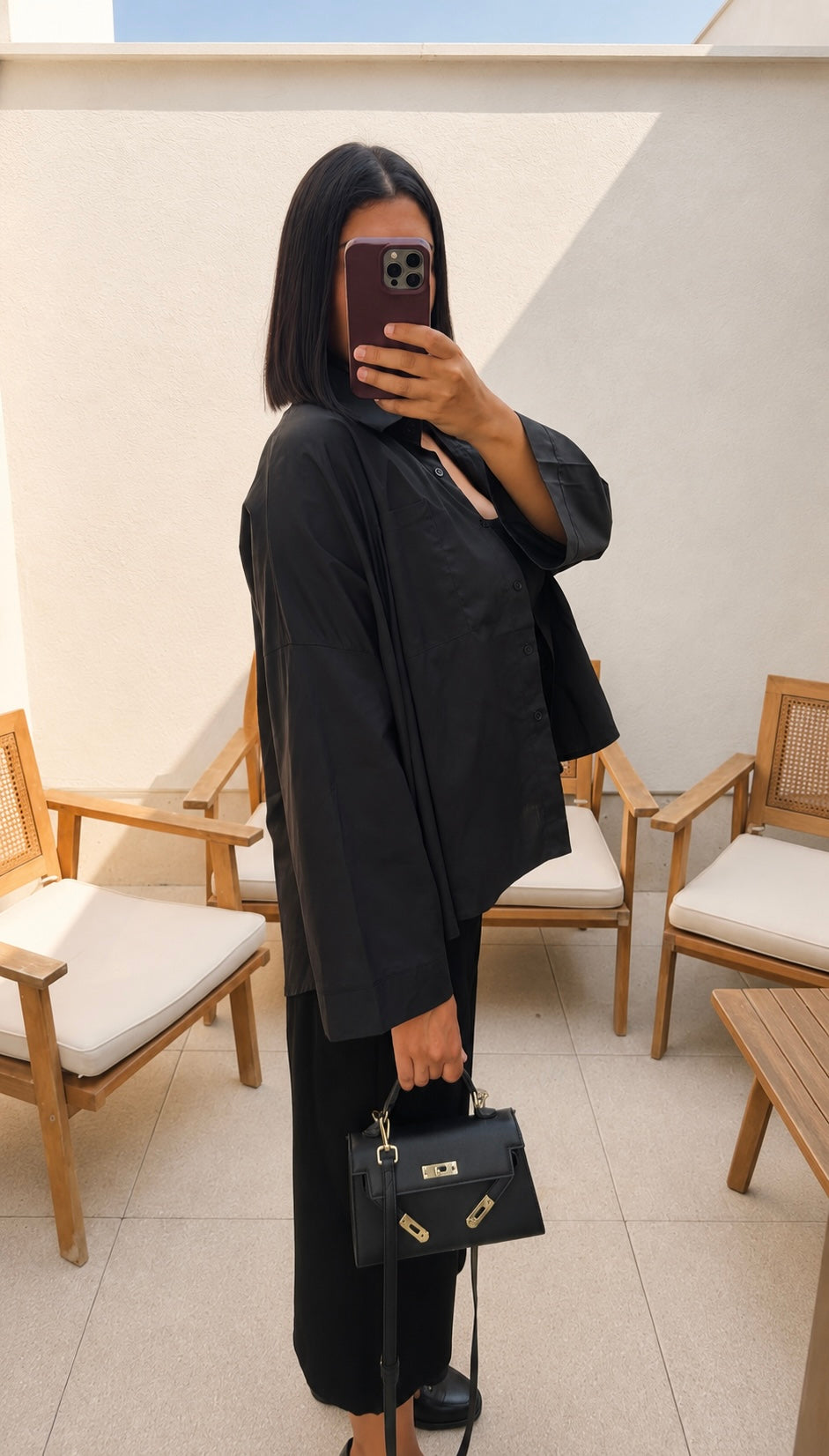OVE | CHEMISE OVERSIZE NOIR
