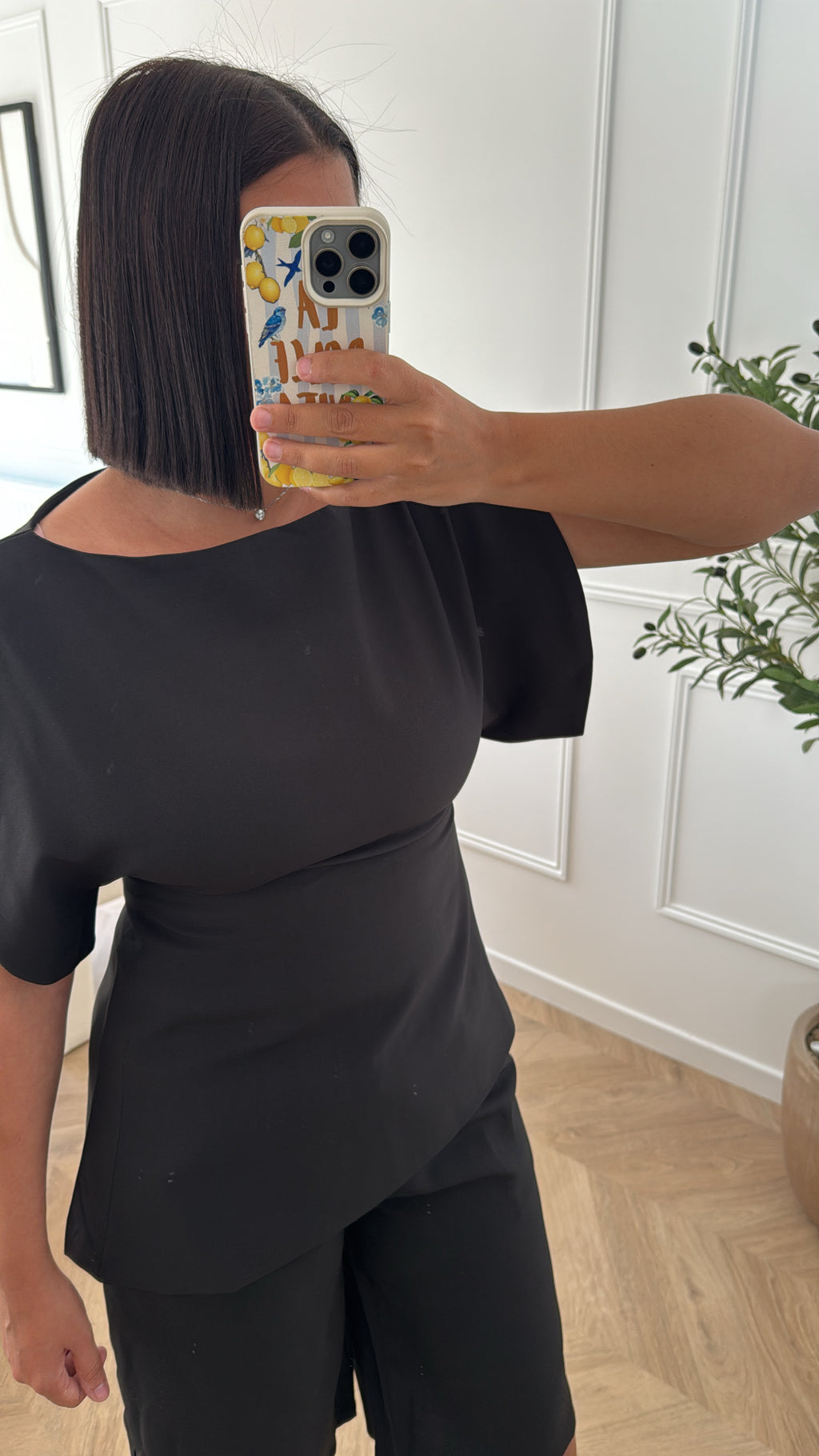 ASY | TOP ASYMÉTRIQUE NOIR