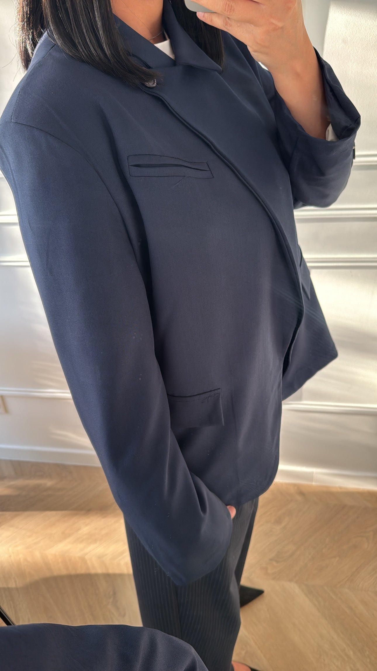 NÉA | BLAZER ASYMÉTRIQUE BLEU