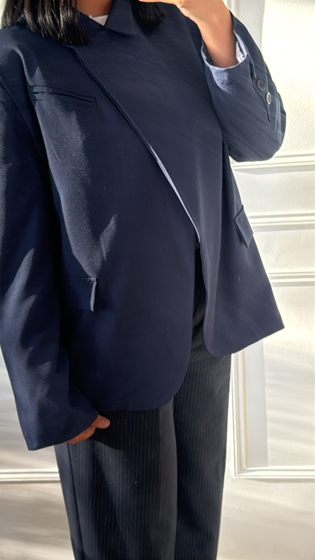 NÉA | BLAZER ASYMÉTRIQUE BLEU