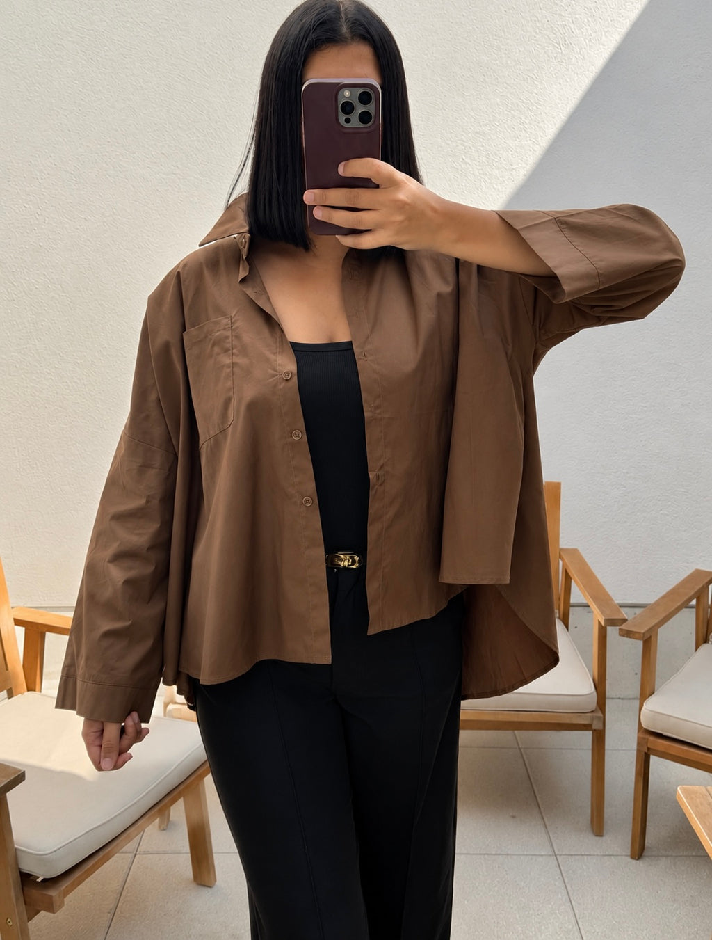 OVE | CHEMISE OVERSIZE CHOCO