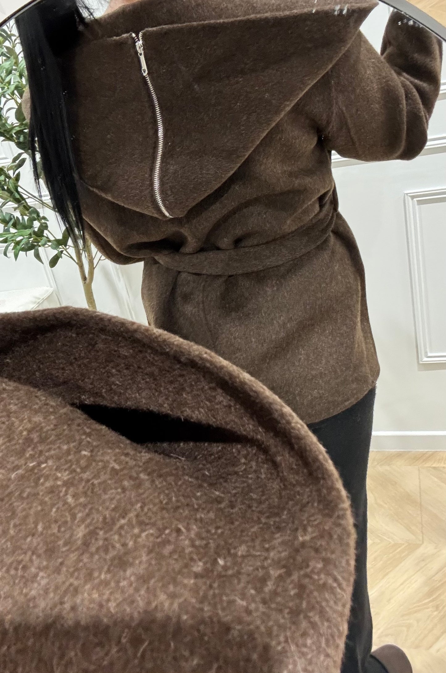 RIA | VESTE EN LAINE CHOCO