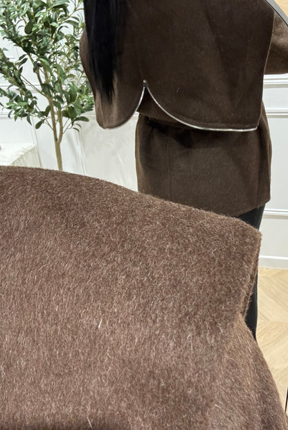 RIA | VESTE EN LAINE CHOCO