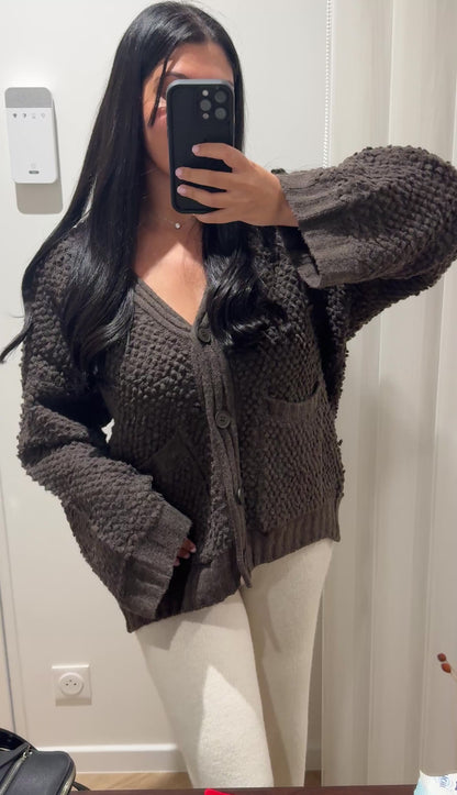 FLU | CARDIGAN CHOCO